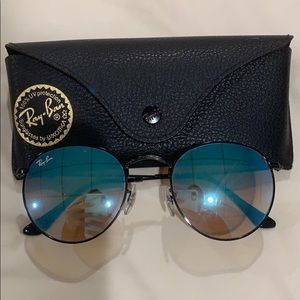 Ray bans blue with black trim